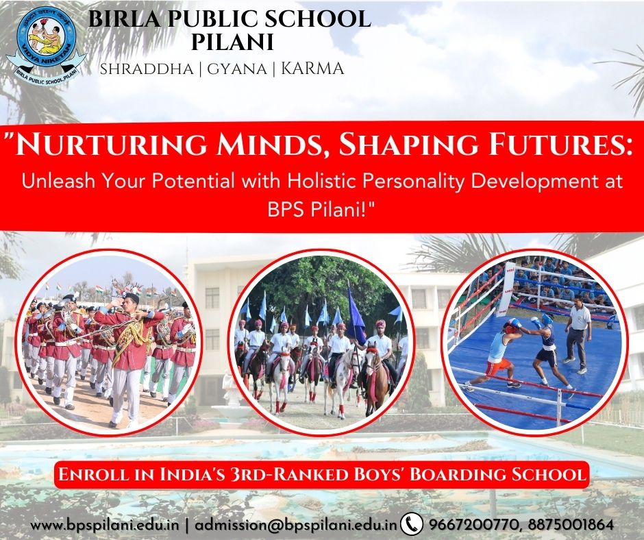 Unlock a Future of Limitless Possibilities for Your Child! 📷
#vinian #betpilani #bestbordingschool #topschools #FutureLeaders #BirlaPublicSchoolPilani #EnrollNow #AdmissionsOpen
Investing in their education today means investing in their limitless potential for tomorrow. 📷📷