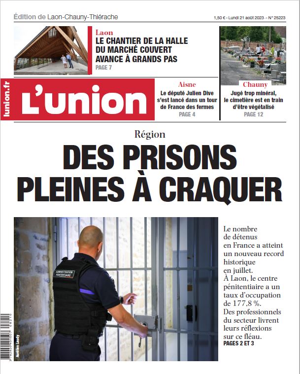 _lunion's tweet image. A la une de #lunion ce lundi 21 août : des prisons pleines à craquer.
Consultez votre édition en ligne ➡ lunion.fr