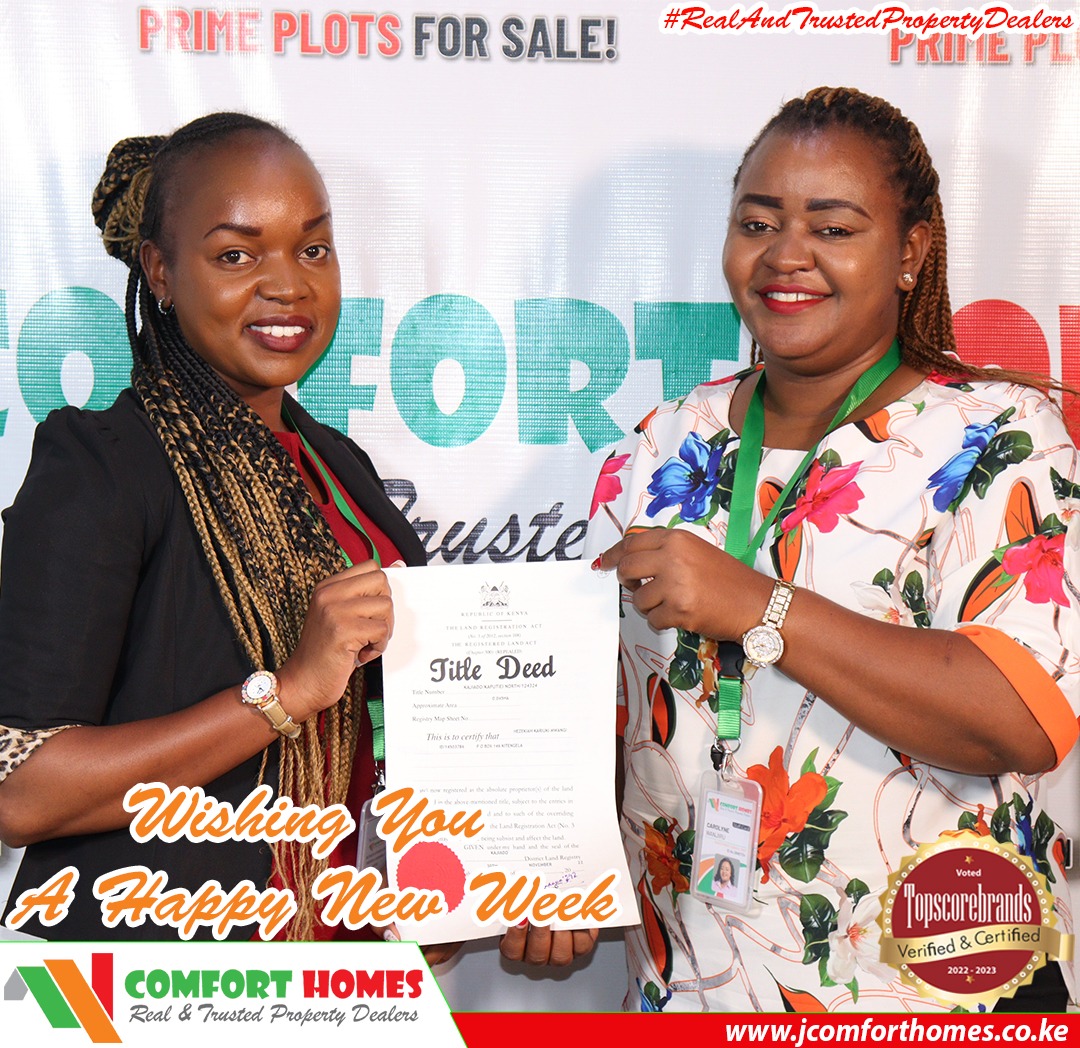ComfortHomeske's tweet photo. Good morning!
Today is your opportunity to build the tomorrow you wish to have.
Wishing you a productive week ahead.
#ComfortHomes
#MakutanoMweaPhase3Launch
#TitleNaComfortHomes https://t.co/7WAUnaGMvJ