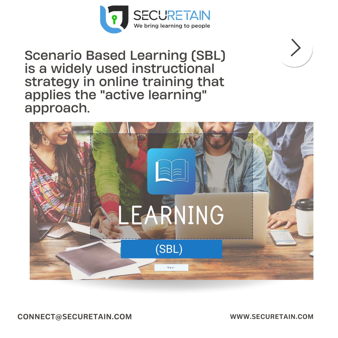 securetain's tweet photo. Register TODAY: https://t.co/u6nYk4A8z5

Scenario Based Learning (SBL) is a widely used instructional strategy in online training that applies the “active learning” approach.

#SecuRetain #OnlineCourse #ComplianceTraining #eLearning #Workshops #eLearningCourses https://t.co/k72E0H9tgj