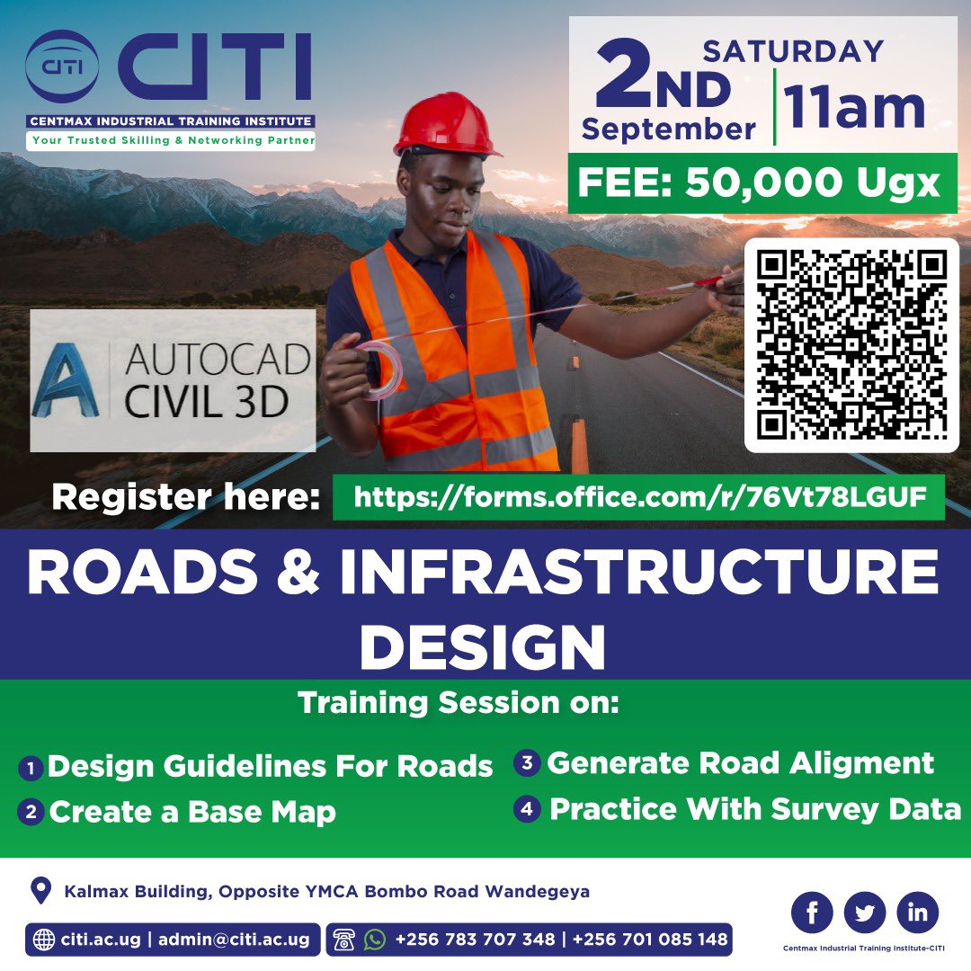 c_centmax's tweet photo. Only a few spots left for our event on road design! Sign up now and don't miss out. #civilengineering #infrastructuredevelopment  #MondayMotivation https://t.co/eGjfkcjtk3