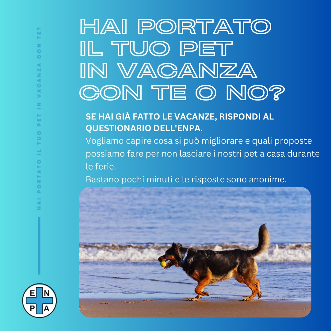 Vacanze già fatte? Hai portato con te il tuo pet o no? Perché? Rispondi all'indagine anonima dell'Enpa. Collegati qui: enpa.cloud/lime/index.php…