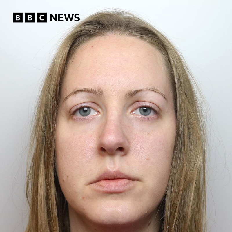 BBCNews's tweet photo. The 33-year-old was found guilty of murdering seven babies and attempting to kill six more, and will spend the rest of her life in prison