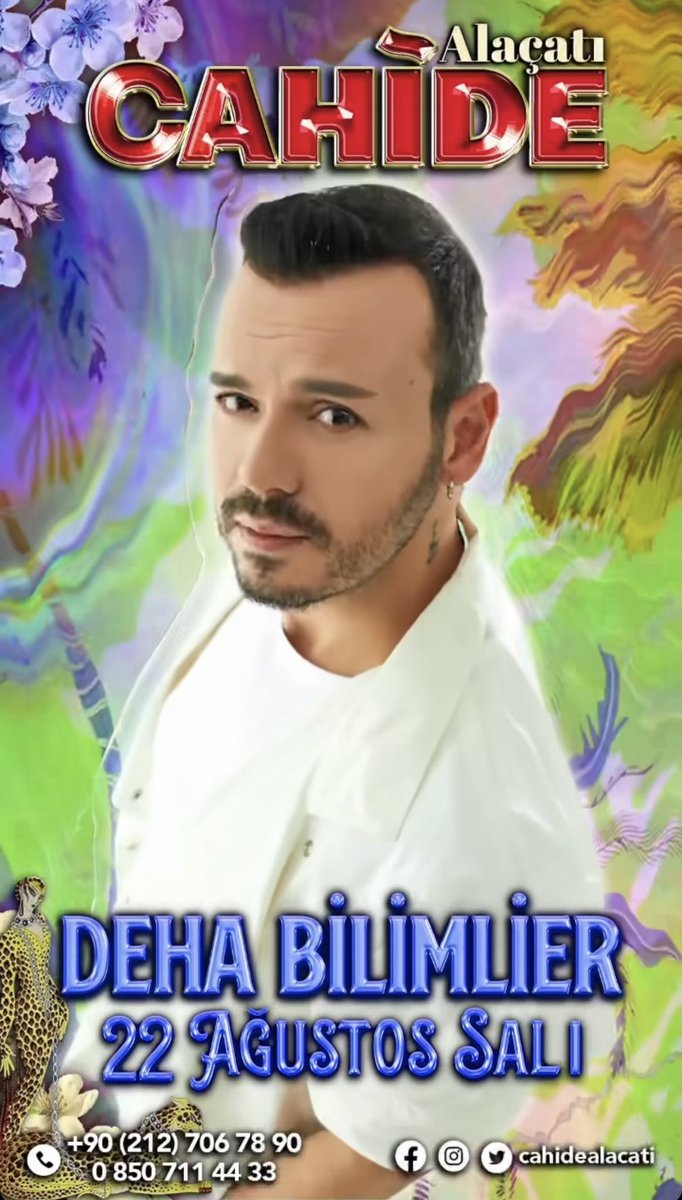 Yarın akşam Cahide Alaçatı @cahidealacati