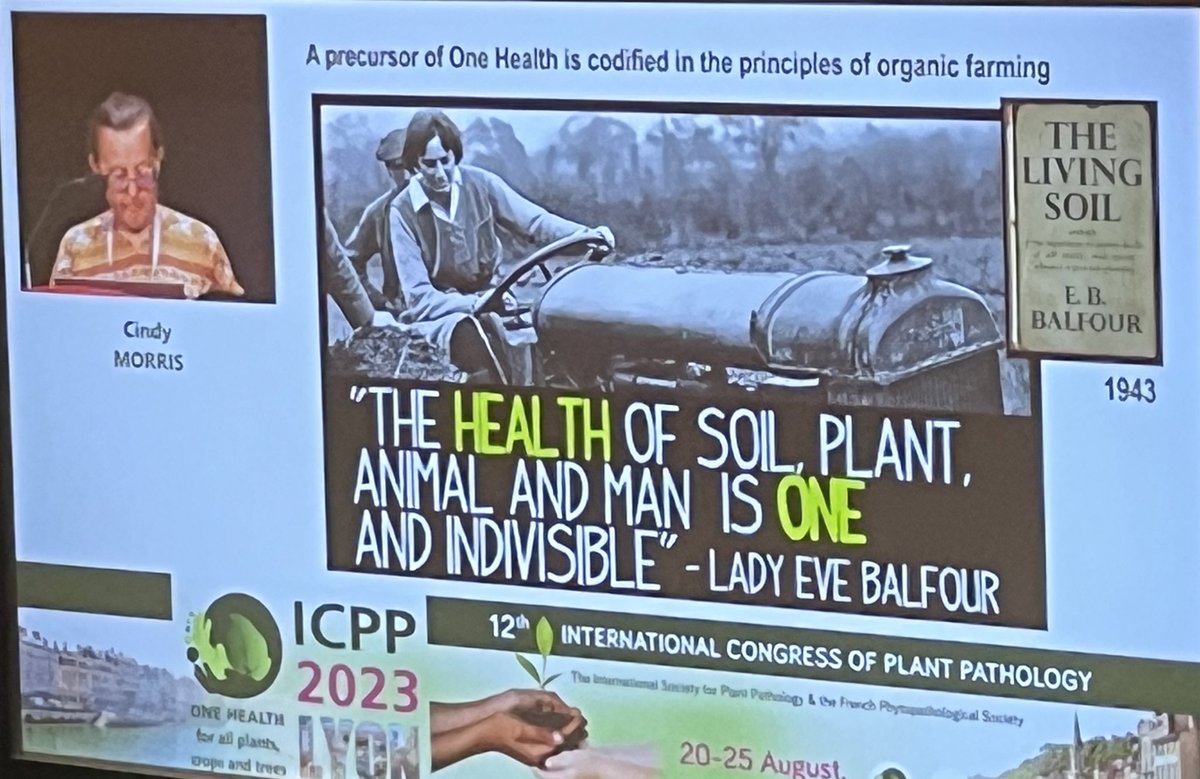 “The HEALTH of soil, plant, animal and man is ONE and indivisible” [Lady Eve Balfour] by Cindy Morris at <a href="/icpp2023/">ICPP2023</a>