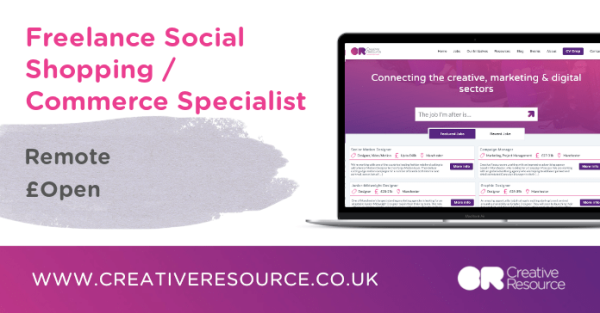 Cr8tiveResource's tweet photo. New role! Freelance Social Shopping / Commerce Specialist - #Remote. https://t.co/Hl2zCRM1GR https://t.co/oap1hmPTgV