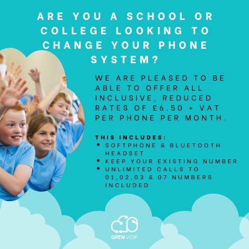 Are you a school or college looking to change their phone system? 📞🩵

Contact us on 📞 01482223300 or 📧 help@openvoip.co.uk

#phonesystems#schools#college #schoolphonesystem#openvoip#voip#business#businesstips#connection#communication#hull#yorkshire#lincolnshire