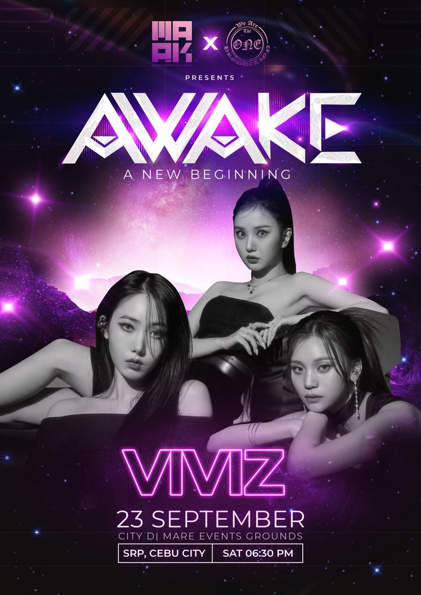themarkprod's tweet photo. Stay AWAKE because @VIVIZ_official is about to pull in CEBU! 💜 

#CebuIsAwake #AWAKECebu2023 #AWAKEViviz https://t.co/vpB8wYPpDh