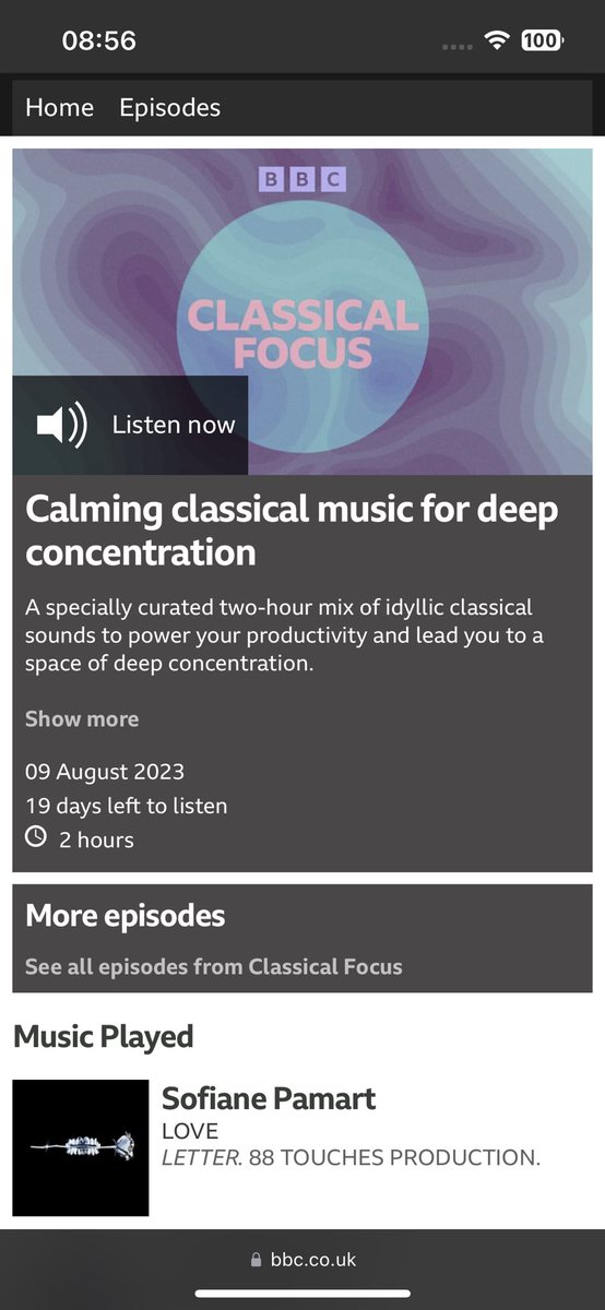 Thanks to @BBCSounds and @reducedlisten for adding 2 of my tracks to their awesome Classical Focus playlist alongside @CroslandPiano @AWVFTS @garrethbroke and @DustinOHalloran listen to the full playlist here: bbc.co.uk/programmes/p0g…