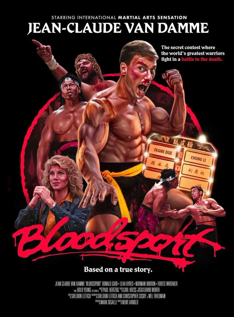 Bloodsport (1988) Art by Gibson Graphix., image size:887x1200