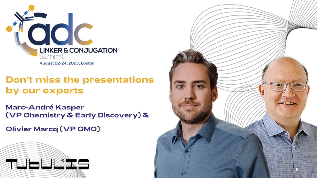 Don’t miss the workshop &amp; 2 presentations by our colleagues Marc-André Kasper &amp; Olivier Marcq, discussing linker selection &amp; novel #conjugation technologies at the upcoming #ADC Linker &amp; Conjugation Summit starting tomorrow in #Boston. 🛈 Agenda details bit.ly/3skdu0f