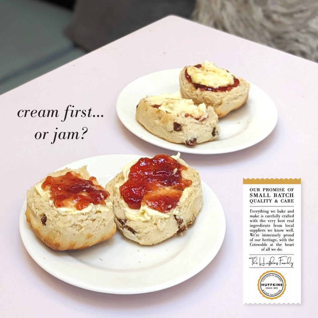 Huffkins Bakery (@huffkins) on Twitter photo It may not be #AfternoonTeaWeek anymore but everyday is afternoon tea day at Huffkins!
Weโve settled this debate once and for all - have one half of each methodโฆ thank us later ๐ Our scones are beautifully buttery, crumbly & made by hand using local flour <a href="/CotswoldFlour/">Matthews Cotswold Flour</a> ๐งก It may not be #AfternoonTeaWeek anymore but everyday is afternoon tea day at Huffkins!
Weโve settled this debate once and for all - have one half of each methodโฆ thank us later ๐ Our scones are beautifully buttery, crumbly & made by hand using local flour <a href="/CotswoldFlour/">Matthews Cotswold Flour</a> ๐งก