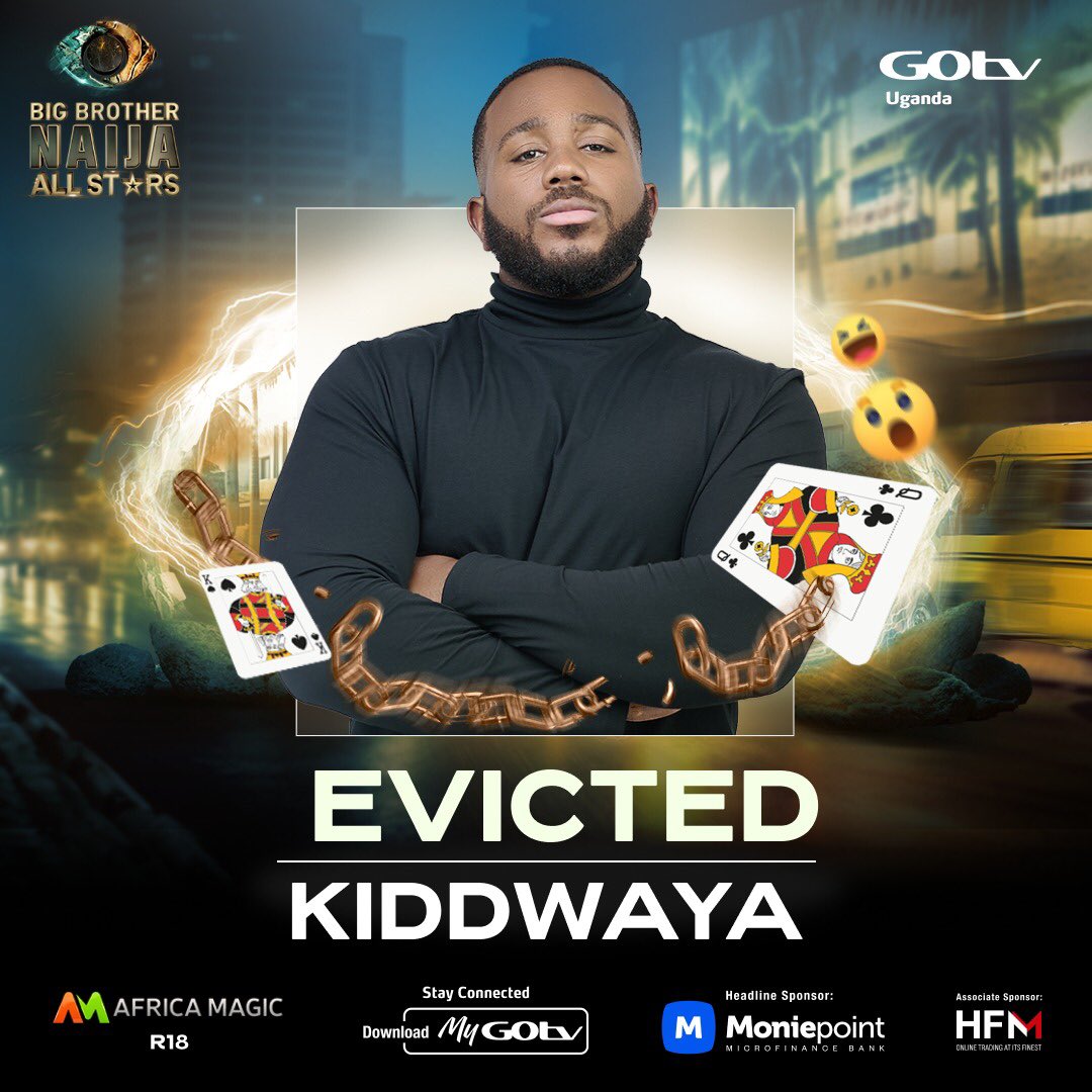 GOtvUganda's tweet image. Hard to believe but it happened. #kiddwaya is out of the #BigBrotherNaija Evicted❌