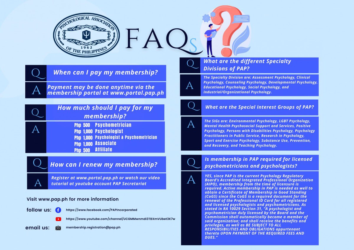 offthegridlady's tweet image. From PAP website. 
As for other orgs that we are obliged to be a member of, i’m still asking for that part and will keep you updated! ✨