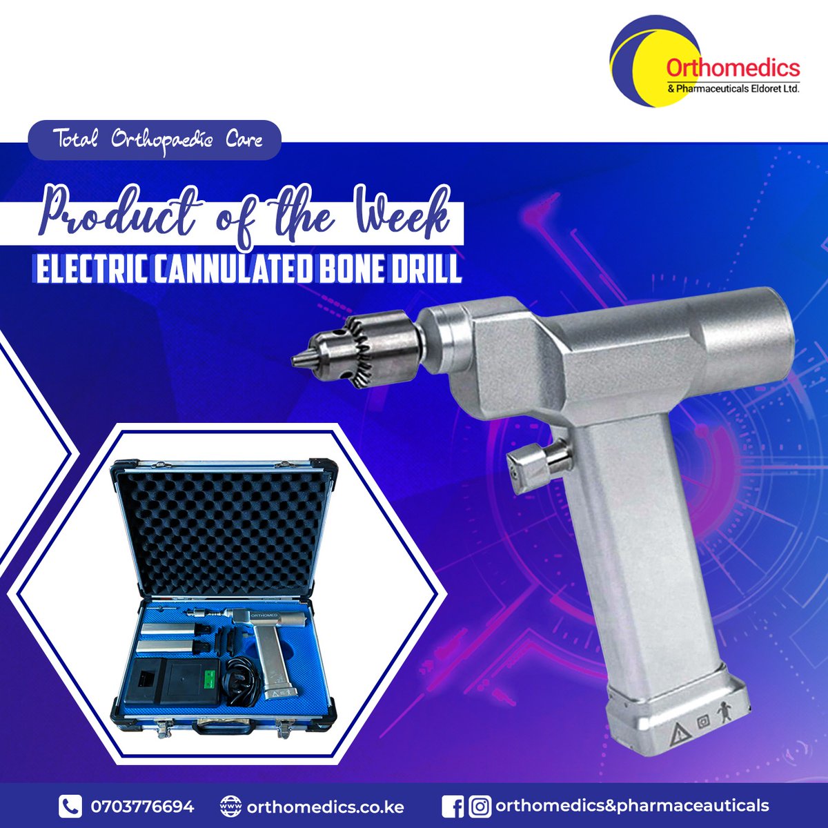 orthomedics_p's tweet photo. Revolutionize Orthopedic Surgery with Our Electric Cannulated Bone Drill!
Explore Precision, Efficiency, and Innovation in One Powerful Tool.

Call us: 0703776694
Or visit our shop today!

#TotalOrthopaedicCare #Orthomedics
#OrthoTech #SurgicalAdvancement #OrthomedicsProducts https://t.co/YED0M5HUyX