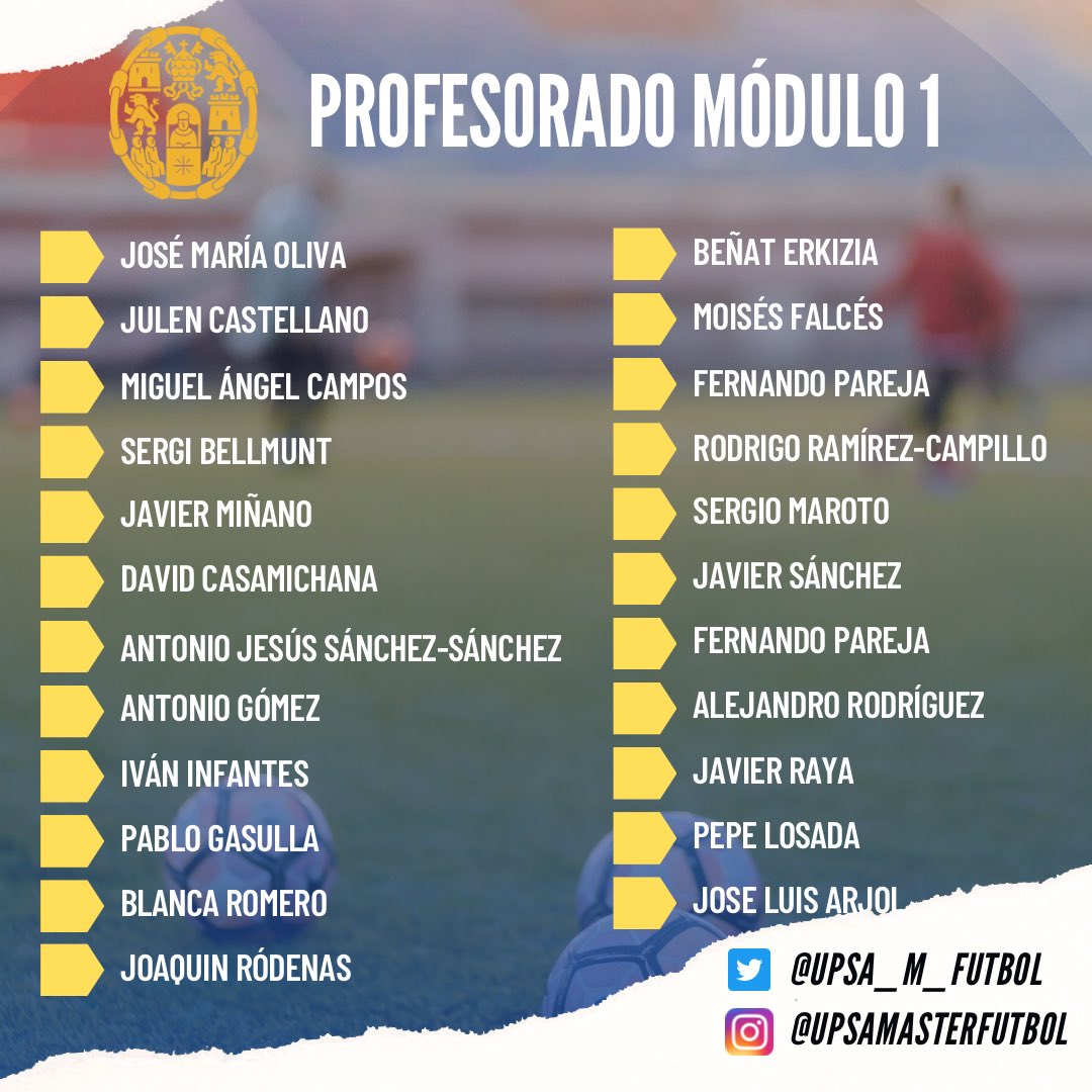 UPSA_M_FUTBOL's tweet photo. Esta semana comenzamos a presentaros a todos nuestros profesores. 

Comenzamos con el módulo 1:

𝓔𝓷𝓽𝓻𝓮𝓷𝓪𝓶𝓲𝓮𝓷𝓽𝓸 𝓭𝓮 𝓵𝓪 𝓬𝓸𝓷𝓭𝓲𝓬𝓲ó𝓷 𝓯í𝓼𝓲𝓬𝓪

 📮 master.futbol@upsa.es 

https://t.co/HNrfdXZ7Fc https://t.co/Mf6KFIPR7v