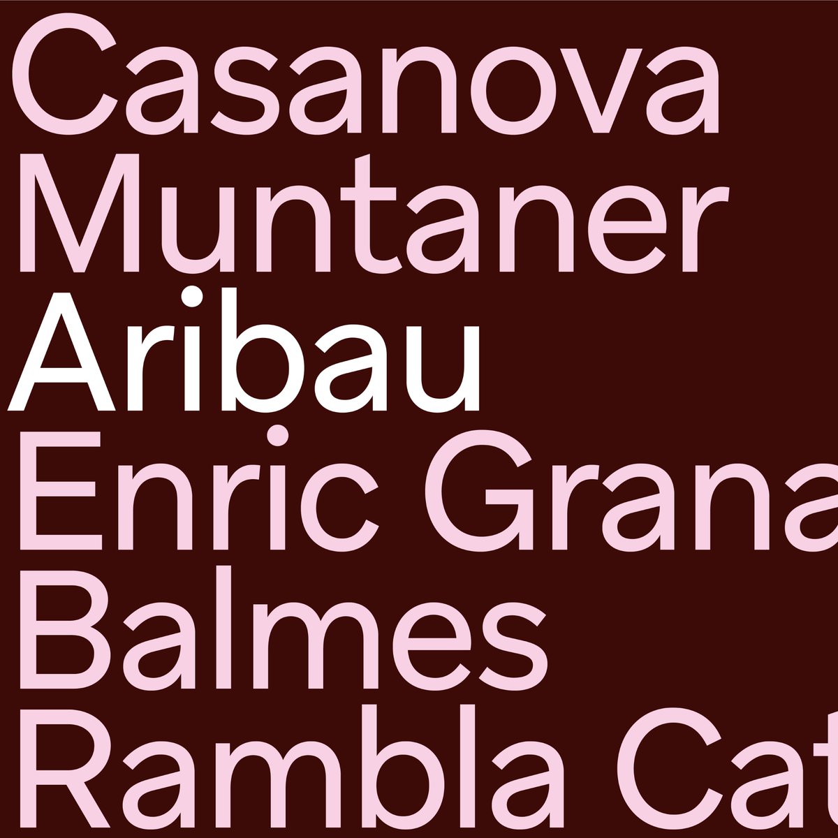 Aribau Grotesk typeface
emtype.net/fonts/aribau-g…

#font #typeface #typography
#barcelonastreets #Casanova #Muntaner #Aribau
#EnricGranados #Balmes #Ramblacatalunya
