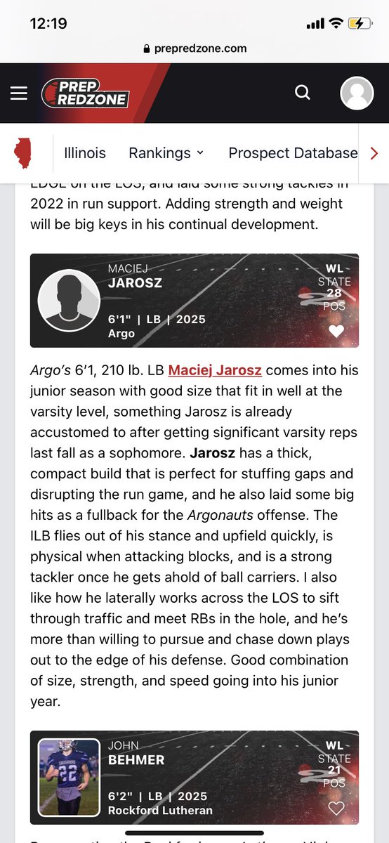Maciej jarosz (@maciejjarosz12) on Twitter photo Thank you <a href="/OJW_Scouting/">PrepRedzone Oliver</a> for evaluating me I am blessed to be noticed as a high performing linebacker in the c/o 2025, more great things to come.<a href="/CoachRossberg/">Coach Rossberg</a> <a href="/PrepRedzoneIL/">Prep Redzone Illinois</a> <a href="/DeepDishFB/">DEEP DISH FOOTBALL</a> <a href="/EDGYTIM/">Timothy “EDGYTIM” OHalloran</a> <a href="/CoachBigPete/">Peter "Coach Big Pete" Leinweber</a> Thank you <a href="/OJW_Scouting/">PrepRedzone Oliver</a> for evaluating me I am blessed to be noticed as a high performing linebacker in the c/o 2025, more great things to come.<a href="/CoachRossberg/">Coach Rossberg</a> <a href="/PrepRedzoneIL/">Prep Redzone Illinois</a> <a href="/DeepDishFB/">DEEP DISH FOOTBALL</a> <a href="/EDGYTIM/">Timothy “EDGYTIM” OHalloran</a> <a href="/CoachBigPete/">Peter "Coach Big Pete" Leinweber</a>