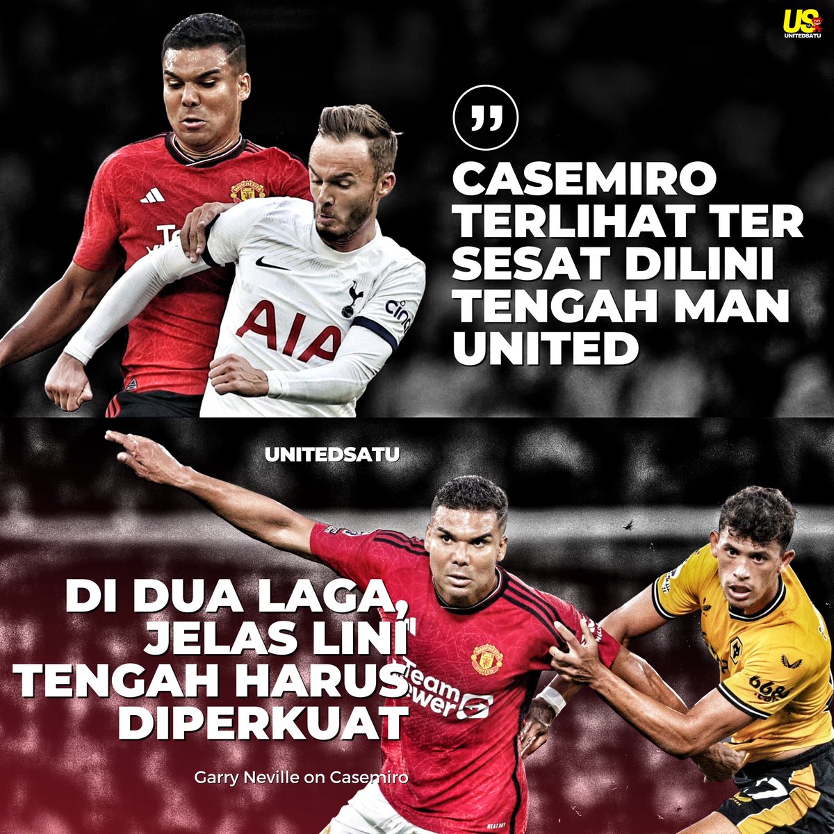 unitedsatuid's tweet photo. 🔴🟡🎙| Gary Neville: "Casemiro terlihat tersesat di lini tengah dalam dua laga pertama musim ini. Jelas, lini tengah Manchester United perlu diperkuat. Erik ten Hag menginginkan gelandang nomor 6 baru yang dapat bermain bersama Casemiro."

Setuju sama Gary Neville? https://t.co/PskSSt8wfD