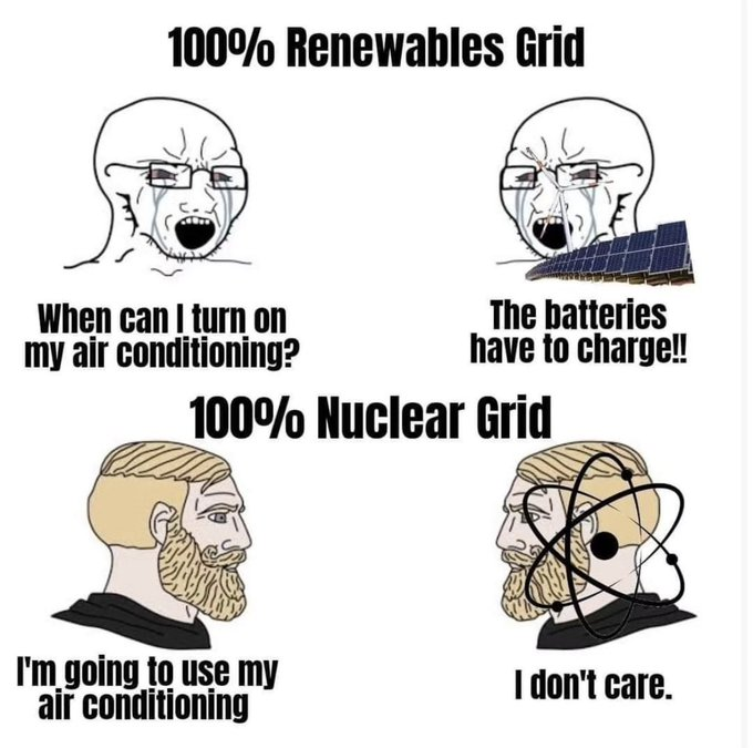 WallStreetMav's tweet photo. Lousy energy policies have consequences.🔥

I think in the coming decades we are going to wish we had built a lot more nuclear power plants into our electric grids than we currently have planned. 

Countries like Germany are shutting down all of their nuclear power. They are sacrificing their economies and won't be able to retain their manufacturing base.
