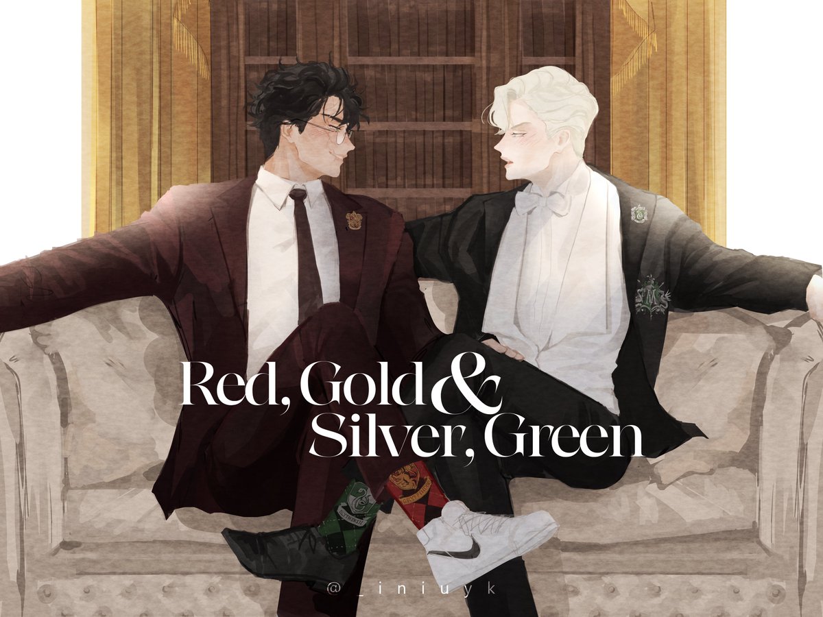 _kyuini's tweet photo. red, gold &amp; silver, green

#drarry #hpdm https://t.co/Ro7gcoE0Yh