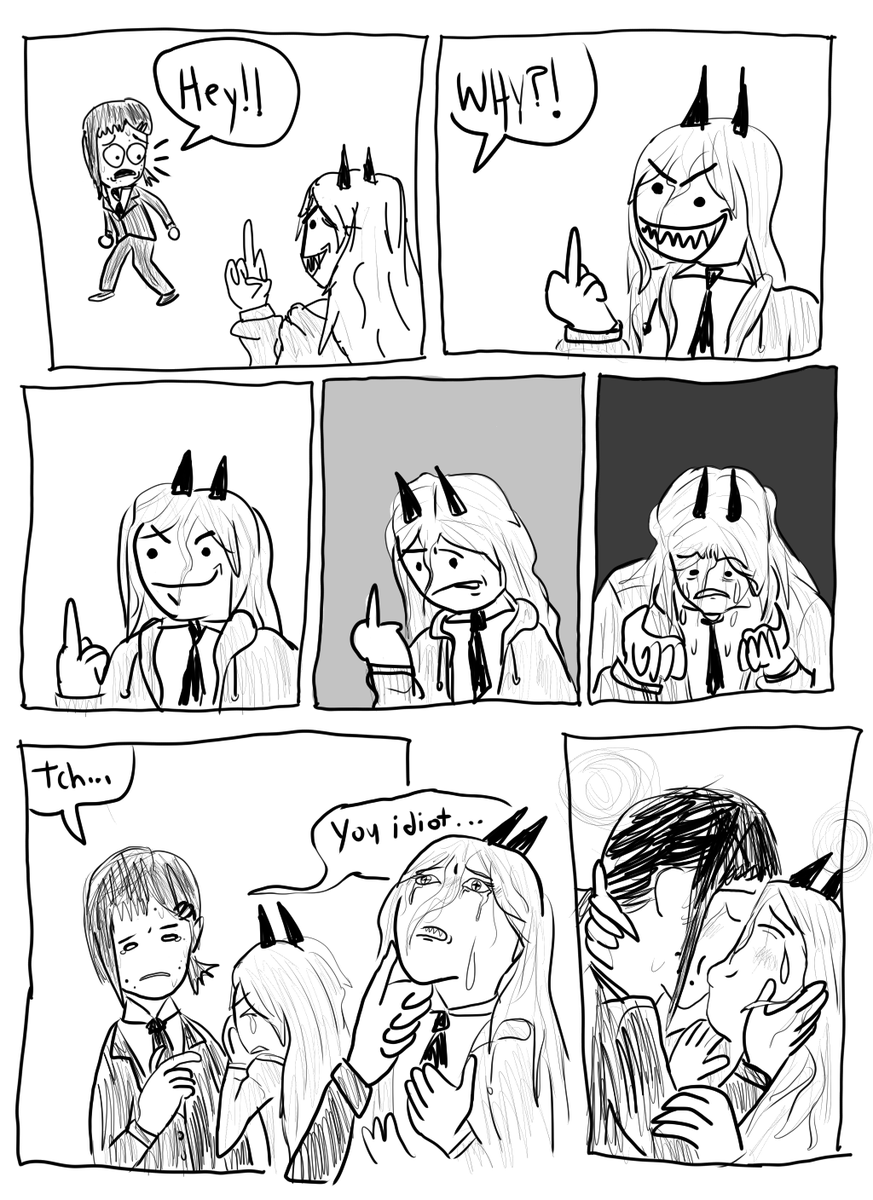 ReferenceMaker's tweet photo. Love Wins (original comic by @miraculousTang)

#chainsawman #chainsawmanart  #power #kobeni https://t.co/6EBSO5Yk1P