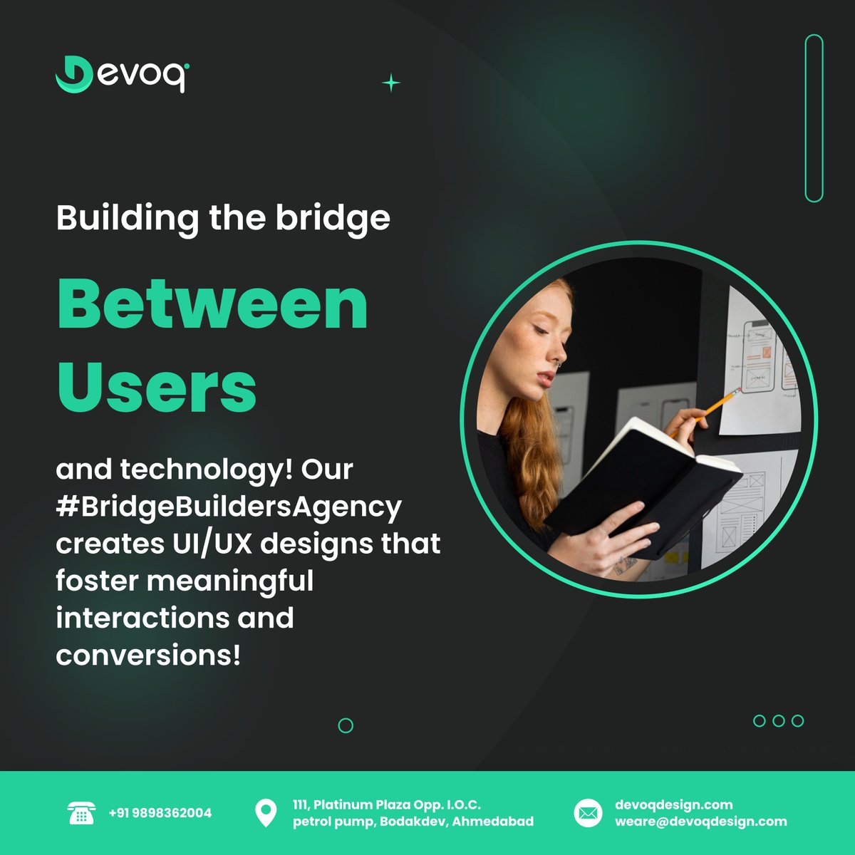 Devoq_Design's tweet photo. Let's connect your brand with your audience like never before! #DigitalBridge #UserTechnology #DesignSolutions #UIUXAgency #devoqdesign https://t.co/aoKAMemGwD