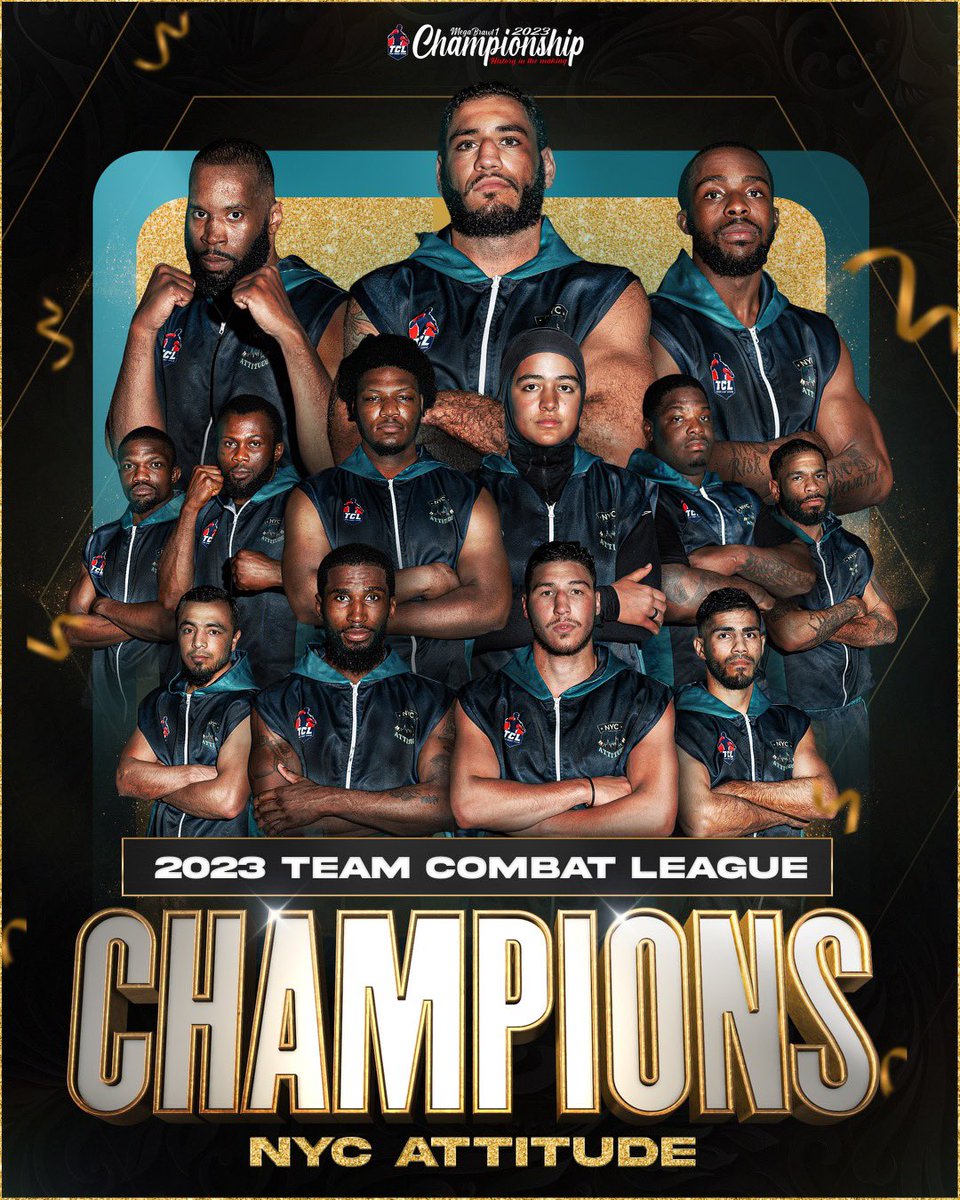 tblboxing's tweet image. THE NYC ATTITUDE ARE YOUR TEAM COMBAT LEAGUE CHAMPIONS! 
#TeamCombatLeague #BoxItOut #MegaBrawl2023
