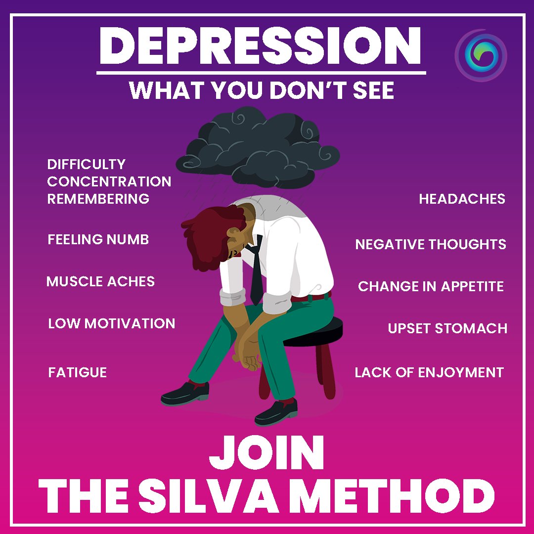 SilvaHomeOffice's tweet image. The subtle cries of depression can be masked by smiles. From overwhelming sadness to silent battles, these symptoms deserve understanding and compassion. Tag someone who needs to see this. Let's break the stigma and lend a helping hand.🌟
#UnderstandingDepression  #silvamethod