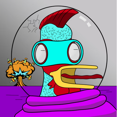 atomic_chickens's tweet photo. The sky is falling! The sky is falling! We don't care, as long as Eth don't fall too far.... Atomik Chickenz rules! On sale soon. #NFTDROPS #NFT #NFTcollections  https://t.co/bdE10bnG97 https://t.co/AkeZyzkSA7