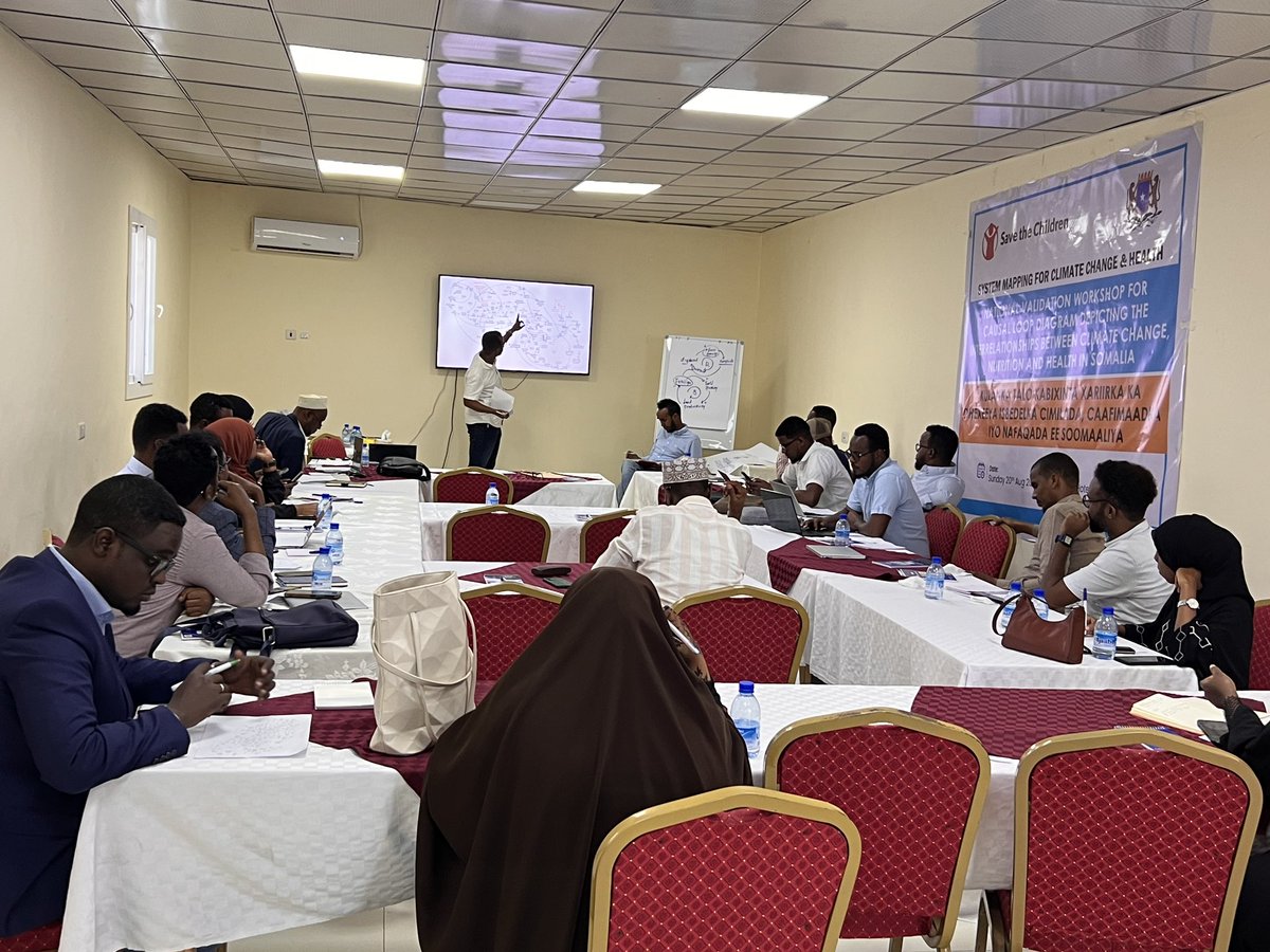 ICESomalia's tweet photo. We participated in the Validation Workshop on Causal Loop Diagrams depicting the relationship between climate change, health, and nutrition. As part of the experts joined the workshop, we contributed an insightful discussions on how these elements interact. #ICEInstitute #ClimateAction