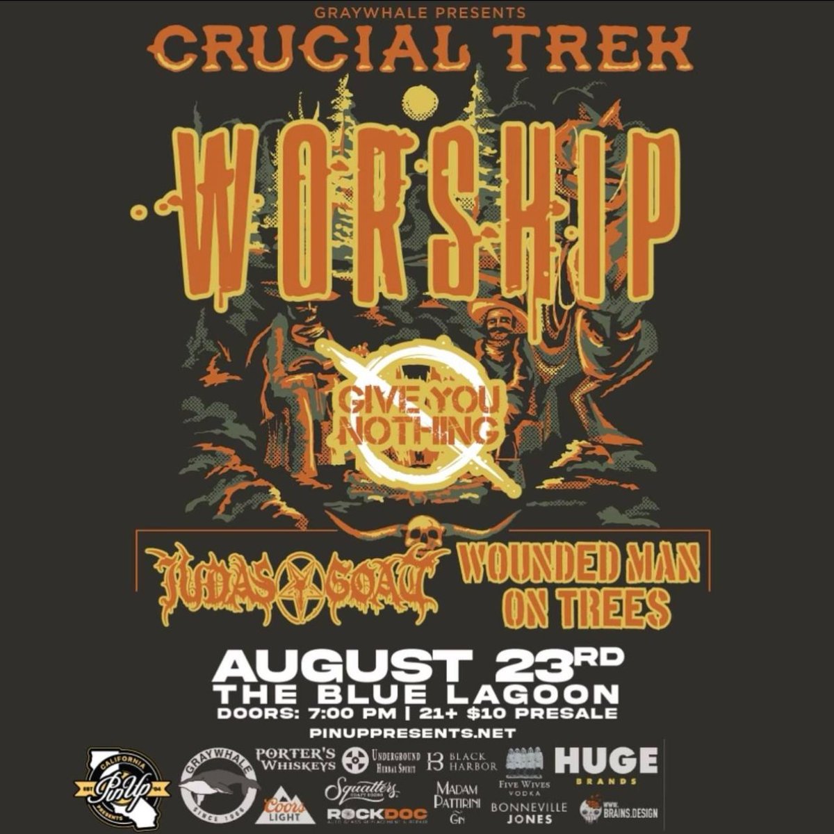 PinUpPresents's tweet photo. THIS WEDNESDAY 8/23 in Santa Cruz, CA
Worship at The Blue Lagoon with
Wound Man On Trees / Give You Nothing / Judas Goat

21+ Event / $10 ADV / $15 DOS https://t.co/XXjgcrf8eS