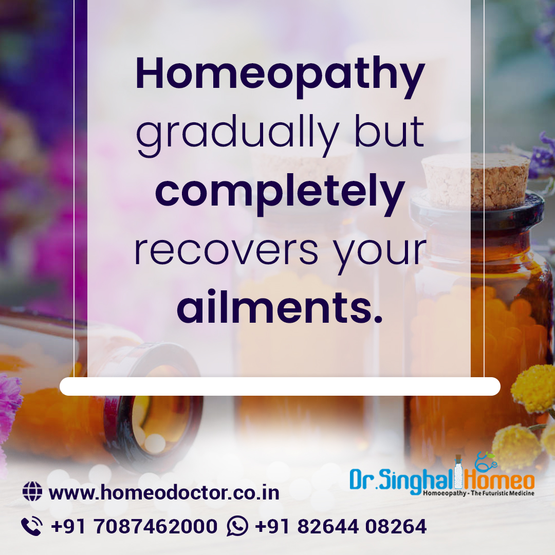 'Homeopathy gradually but completely recovers your ailments'  

#Homeopathy #homeopathymedicine #homeopathytreatment #homeopathicclinic #homeodoctor #homeopathicremedies #DrSinghalHomeo