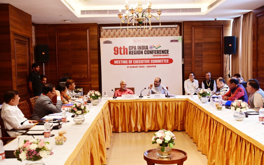 LokSabhaSectt's tweet photo. Lok Sabha Speaker Shri @ombirlakota chaired a meeting of the Executive Committee CPA India Region 
@loksabhaspeaker @sansad_tv @CPA_Secretariat https://t.co/yTnYSJfn9C