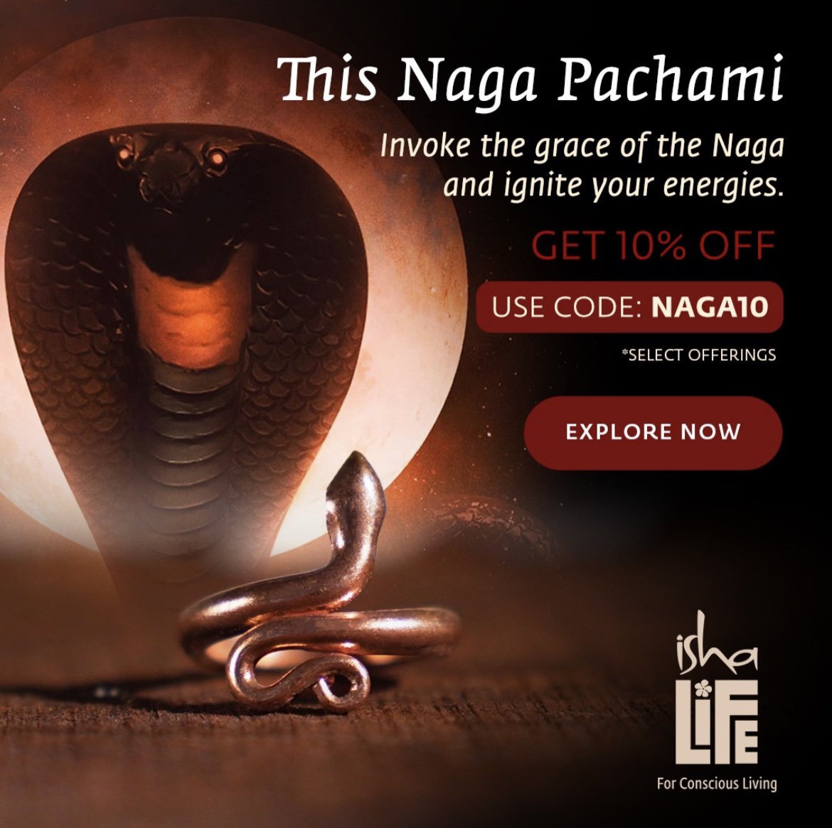 Shop Now! Link in bio #limitedperiodoffer #ishalife #nagapanchami #forconsciousliving