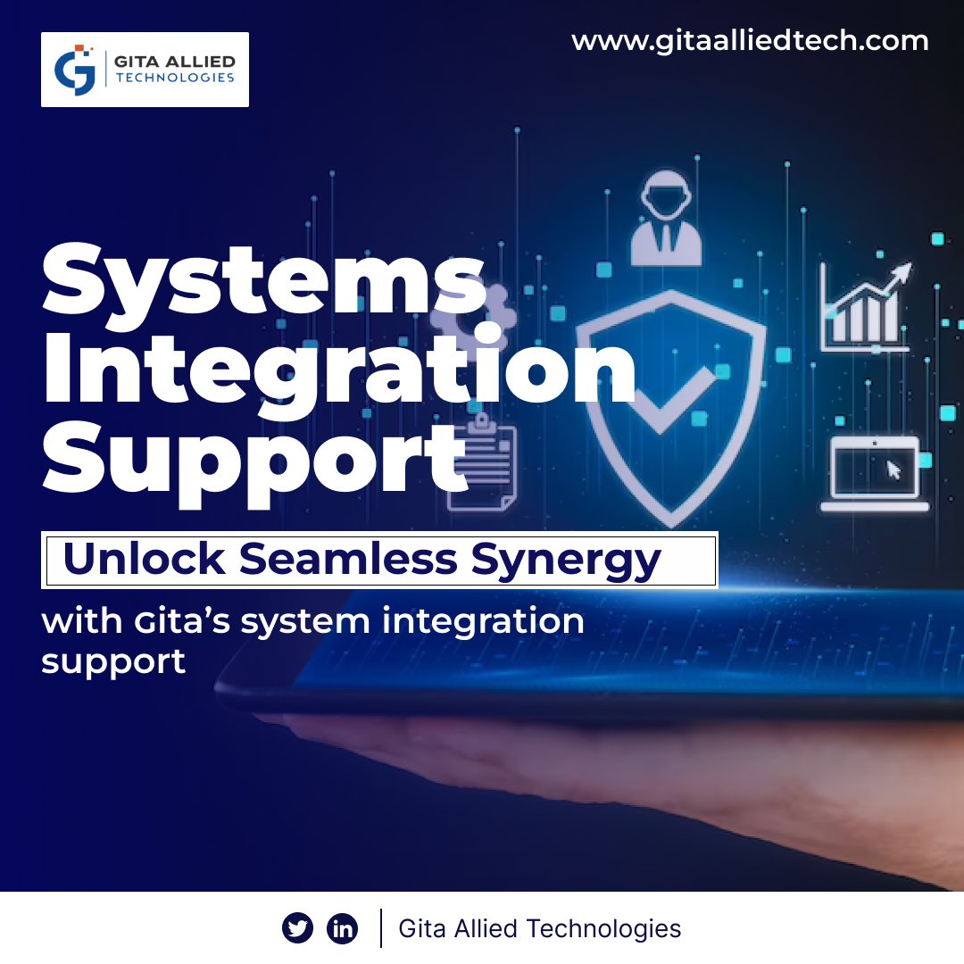 gitaalliedtech's tweet image. It’s a New Week! 

Unlock Seamless Synergy as our systems Integration Support weaves your tech ecosystem into a harmonious symphony through this week and beyond. Empower your systems to work as one, and watch your efficiency soar. 
#efficiencyboost 
#GITAALLIEDTECHNOLOGIES