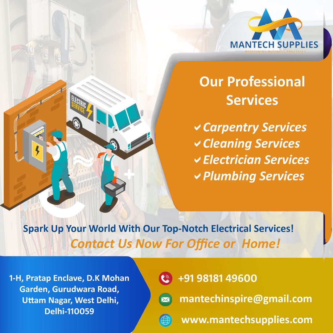 Spark Up Your World With Our Top-Notch Electrical Services! ⚡️📞 +91 98181 49600 ✉️ mantechinspire@gmail.com 🌐 mantechsupplies.com #ElectricalServices #Electricians #WiringExperts #HomeElectrics #SafetyFirst #LightingSolutions #PowerUpgrades #EmergencyRepairs #FuseBoxFix