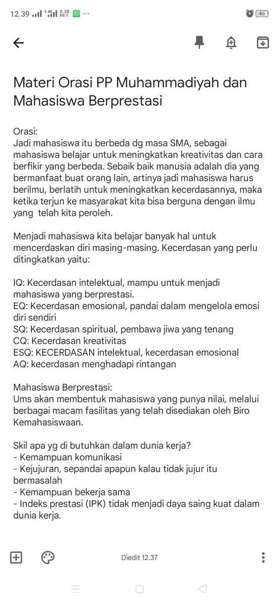 sell_nv's tweet photo. RESUME MATERI GRAND OPENING MASTA PMB UMS 2023

Nama: Selina Nova Juliati
Nim : B300230192
fakultas : FEB
Prodi : Ilmu Ekonomi Studi Pembangunan

#UMSurakarta #ums #GenMu #Muhammadiyah #MastaUMS2023 https://t.co/yOmlgmIBJc