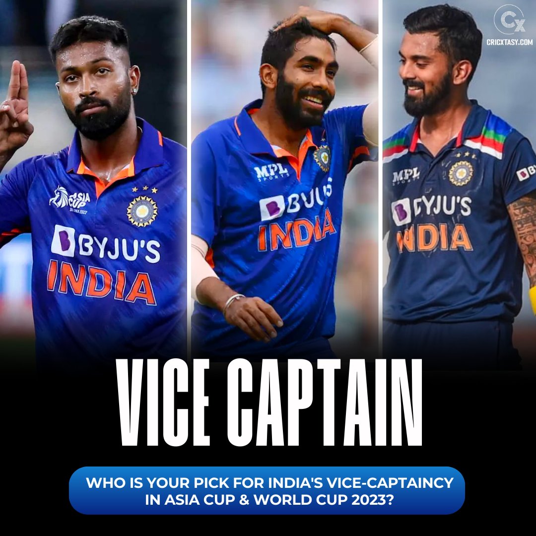 CricXtasy's tweet photo. Who would be the suitable vice-captain for India in the 2023 Asia Cup and World Cup?

#AsiaCup2023 https://t.co/YoPGofHpiH