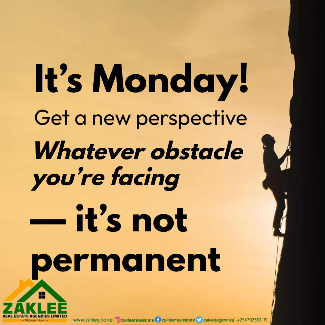 #mondaythoughts #MondayMorning #MondayMotivation #Mondayvibes #MondayMood #Monday_Motivation #monday
#investment #propertyinvestment #land #properties #property #investors #realestategoals #realestateagent #realestateexpert
#InvestmentsYouCanCountOn
zaklee.co.ke