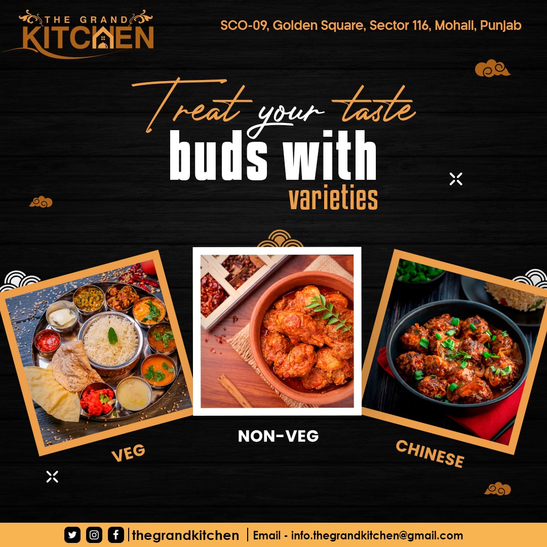 GrandKitchen21's tweet photo. Dive into the many #cuisines offered by #TheGrandKitchen and relish scrumptious #meals!

#TheGrandKitchen #offer #veg #chinese #nonveg #delicious #price #restaurants #bestrestaurantinmohali #bestfood #spicyfood #starter #tastyfood #hotfood #freshfood #mouthwatering #delicious https://t.co/jS1FiKd0fJ
