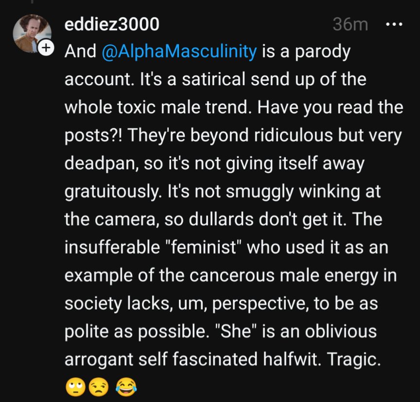 The dumbassery  is not limited to Xitter. This dude in Threads reads my text in red on this Tweet and goes off. Someone corrects him and he doubles down.

These types of dudes really can't help themselves.