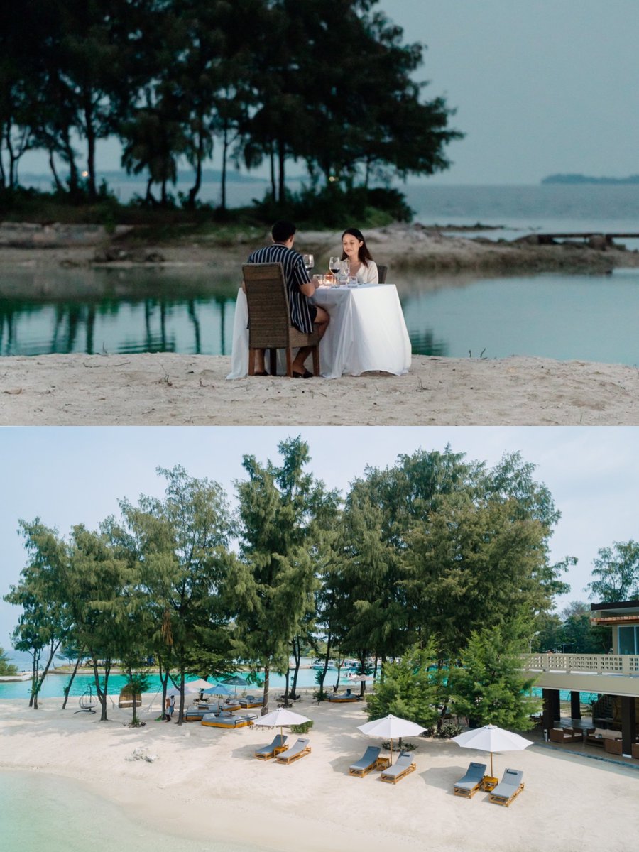 Baru tau di Kepulauan Seribu ada beach resort pasir putih yg cakep bgt, ada yg pernah ke sini ga? 

Bisa nih buat healing kalo lagi pengen ke pantai tp ga jauh dari Jakarta. 

📍Asha Beach Club &amp; Resort.
Lokasinya di Pulau Payung, dan resort ini juga jadi salah satu lokasi