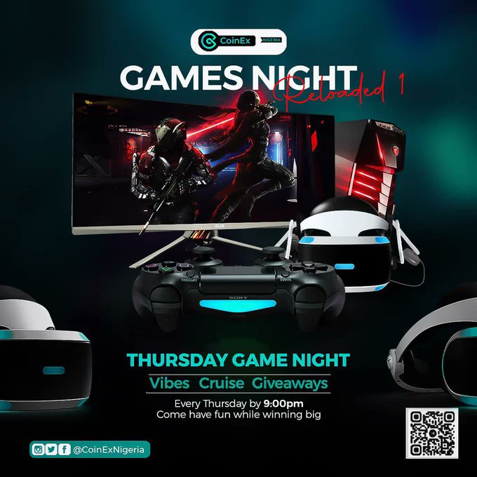 CoinExAfrica's tweet photo. Another Thursday is coming, are you ready to play our games and also earn while earning? 
To participate: 
Follow CoinEx Nigeria 
Retweet this post and tag 3 of your friends to join. https://t.co/fLuei4ZCIu
