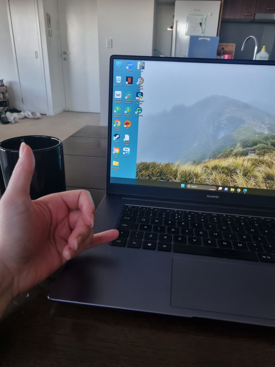 Actually started writing sitting up straight (okay, semi-straight) at a table instead of my face-down-on-the-rug desk situation. Am I a proper writer now? #writerslife