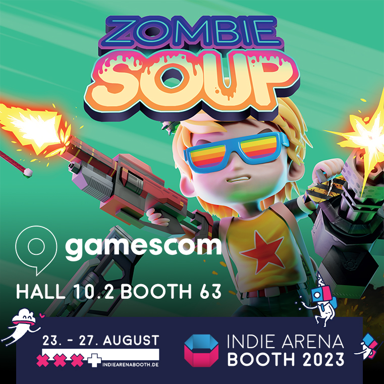 We're excited to be finally part of #gamescom - the largest video game event in the world, for the very first time!
Catch #ZombieSoup in the #IndieArenaBooth all week long at Hall 10.2 Booth 64, to experience the thrilling epic top-down action adventure shooter！！！See you there