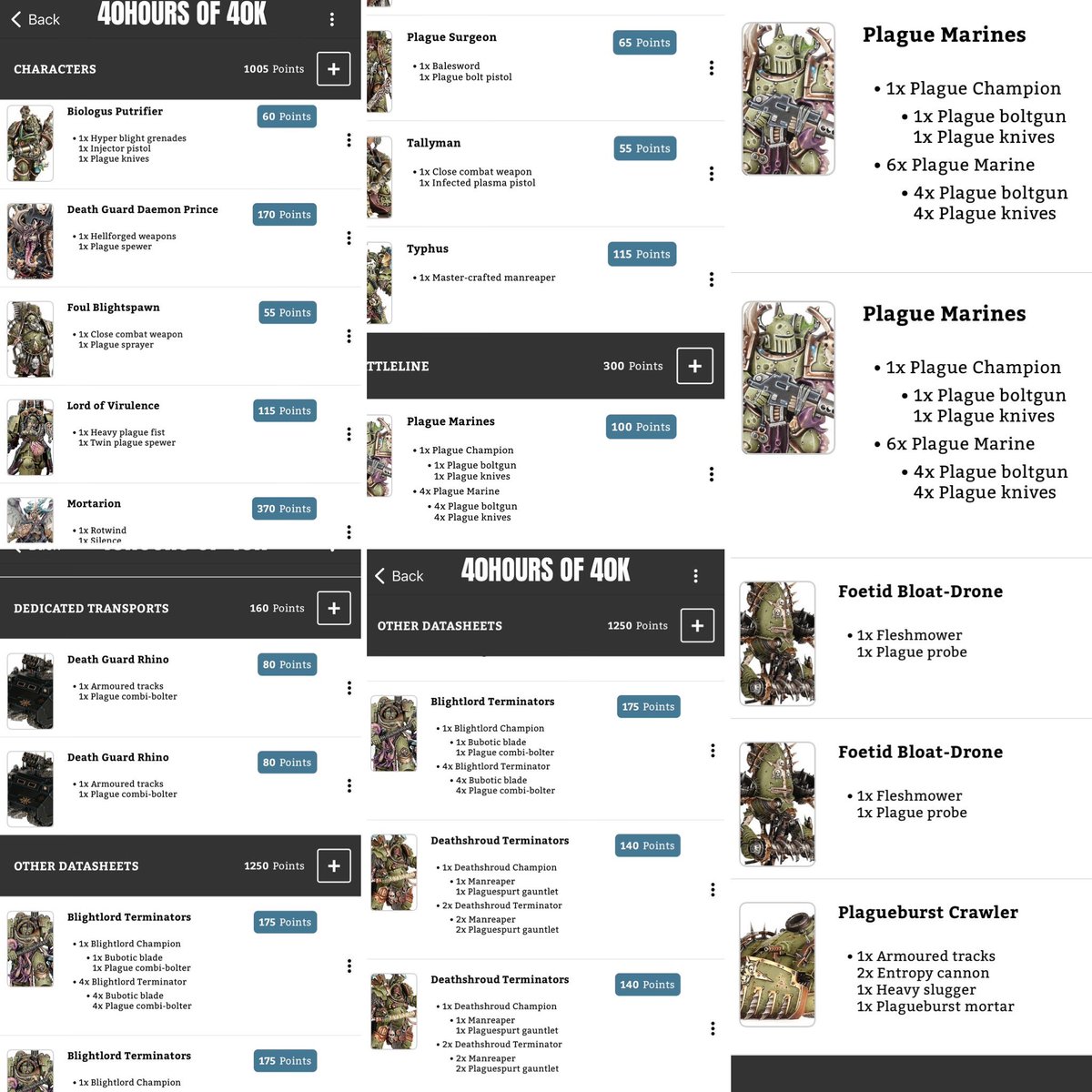 40hoursof40k's tweet image. Here’s the list of the full army! Well over 2,800 points you can win!!

For £5 donation 

justgiving.com/page/40hoursof…