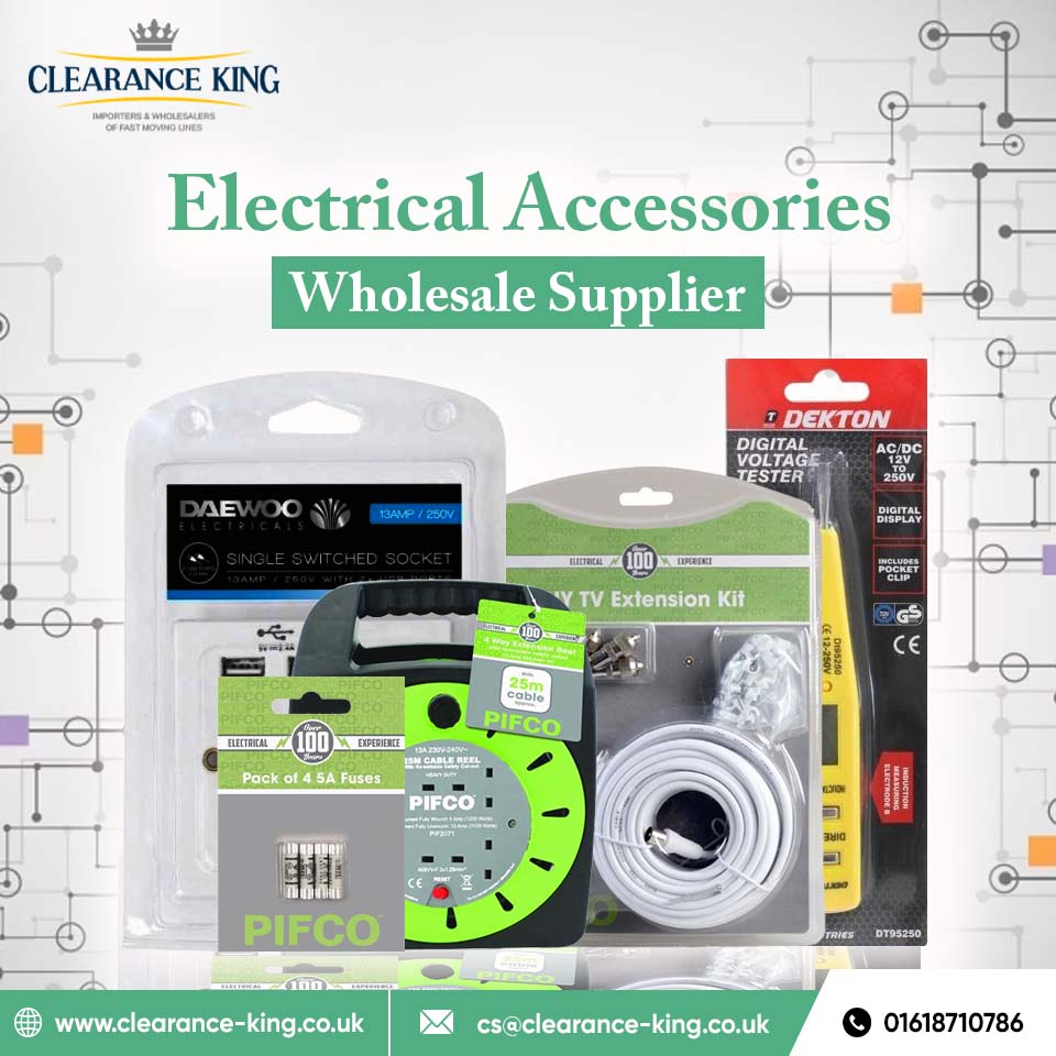 Clearancekinguk's tweet image. Electrical Accessories Wholesale Supplier

✅Diy Tv Extension Kit
✅Pifco 4 Way Cassette Reel Extension Lead
And more. 

For Order, Call at 0161 871 0786
Buy online clearance-king.co.uk/electrical.html

#tvextensionkit #reelextensionlead #switchedsocket #pocketclip #electricalsitems