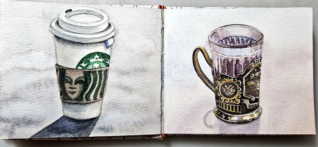 Redheadvedmed's tweet photo. Two of my tea vessels🫠
#watercolor #watercolorpainting #watercolors #paintingminiatures https://t.co/26qnuFhtB5