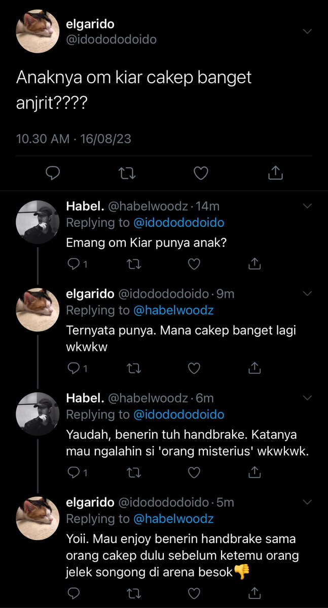 kkuromiyo's tweet photo. — Love Lane Speedway.

Elgarido, si 'penguasa jalanan' yang gak terima ketika ada orang misterius yang tiba-tiba muncul di arena—yang tanpa dia ketehui adalah Michio, anak dari 'guru' yang membuatnya mencintai mobil dan jalanan.

; a nomin au by kkuromiyo https://t.co/wtYvCEyTRO